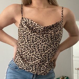 Cowl Neck Cheetah Top